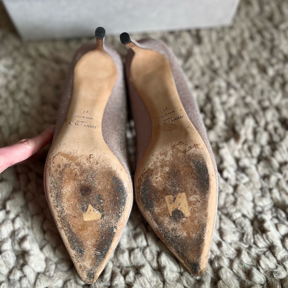 Jimmy Choo Romy 85, sz 41, Ballet Pink, good/fair condition - Picture 4 of 12